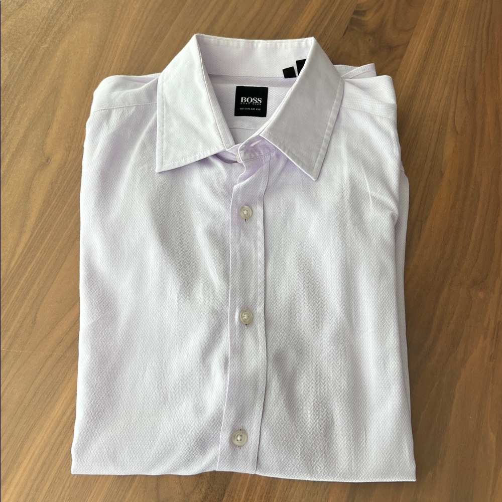 BOSS Hugo Boss Regular Fit Dress Shirt Pink Size M